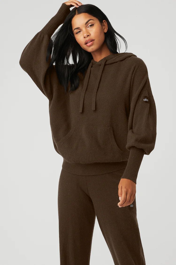 Cashmere Jet Set Hoodie - Espresso | Alo Yoga