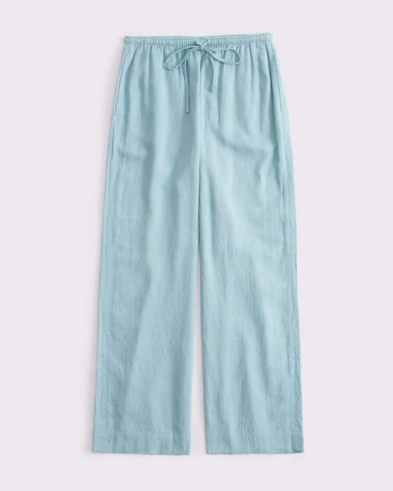 Linen Blend Pull-On Pant | Abercrombie & Fitch (US)