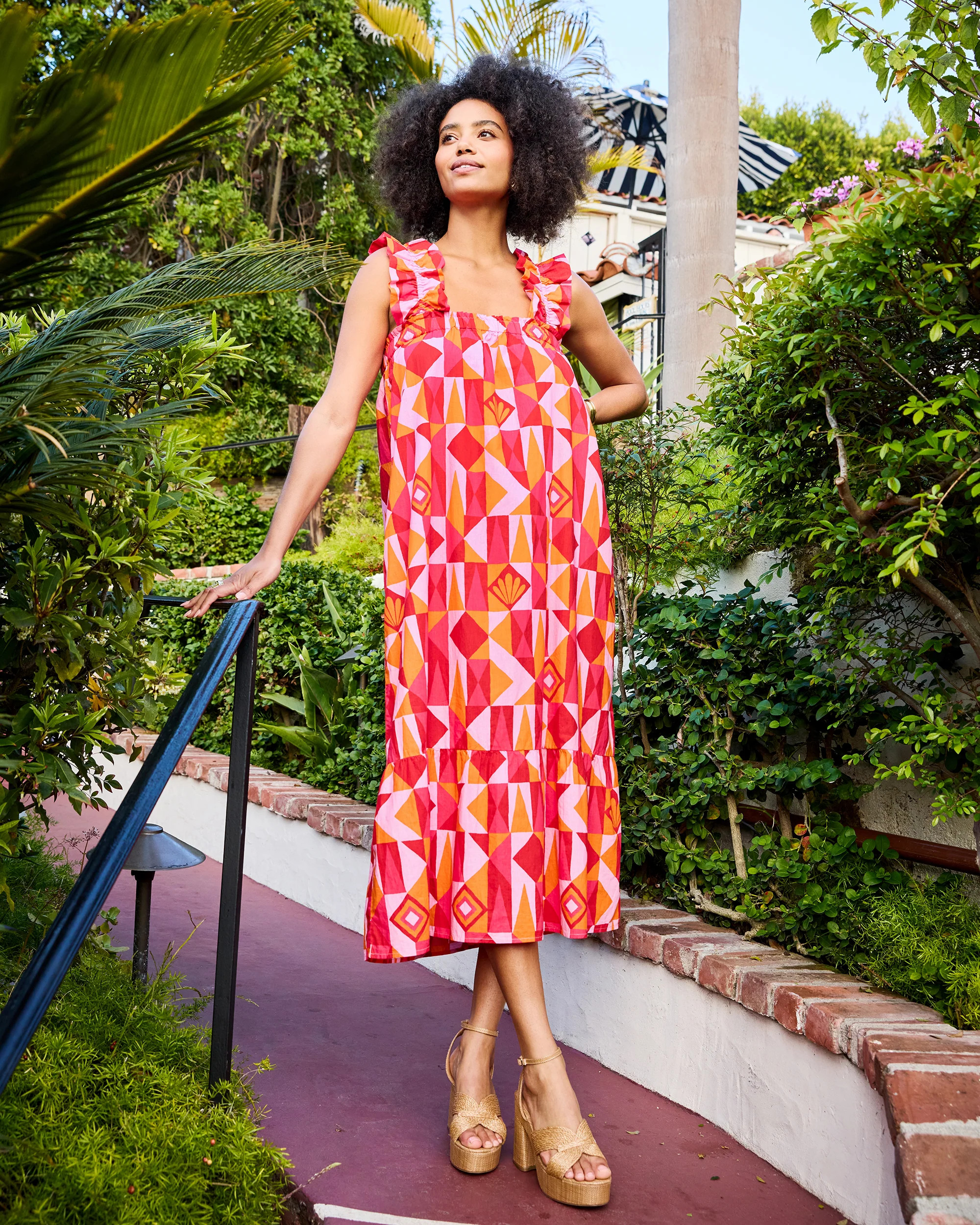 Underwater Mosaic - Serenity Dress - Pink Crush | Printfresh