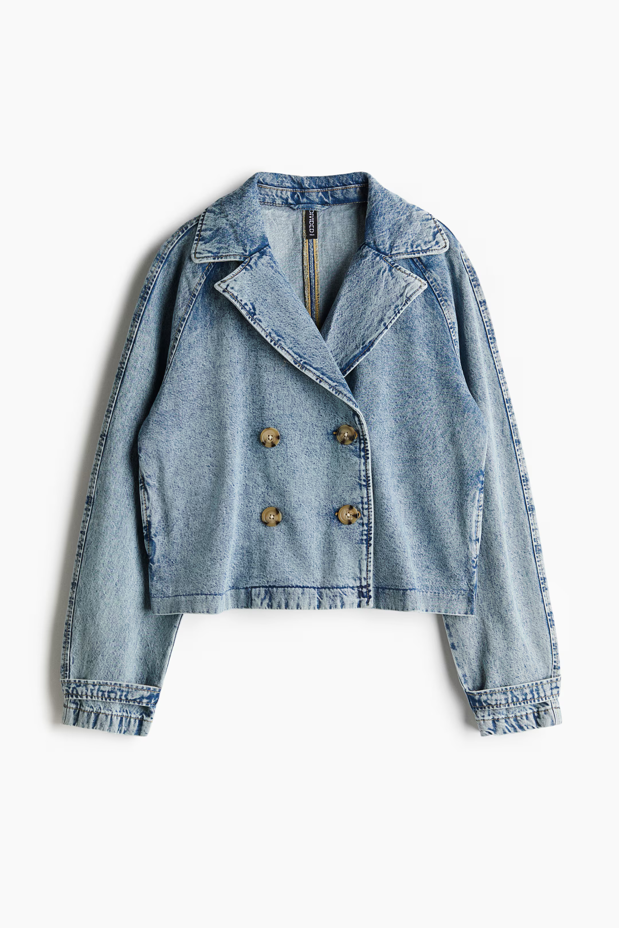 Short Trench Coat - Light denim blue - Ladies | H&M US | H&M (US + CA)