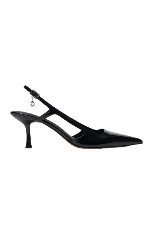 maje Patent leather slingback pumps in Black at Nordstrom, Size 39 | Nordstrom