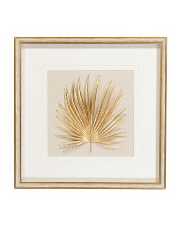 20x20 Gold Leaf Wall Art With Gold Frame | Marshalls