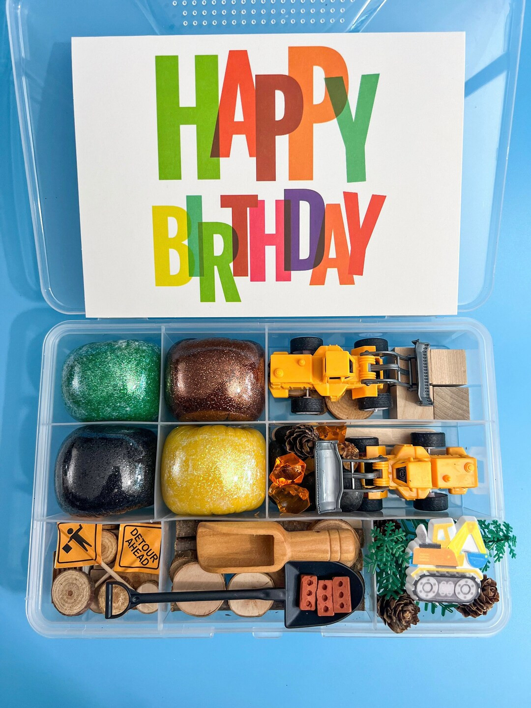 Construction Play dough kit + Wood Scoop, Play Dough kit, Playdough kit for boys, playdoh kit, pl... | Etsy (US)