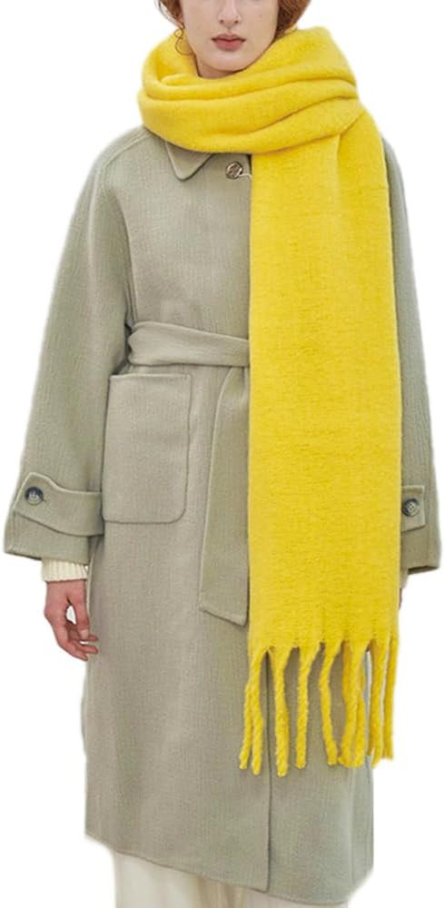 Large Chunky Scarf Oversized Fluffy Scarves Blanket Big Wool Thick Winter Warm | Amazon (US)