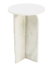20in Solid Marble Accent Table | Marshalls