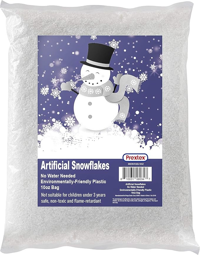 Artificial Snow 10 Ounces Fake Snow Decoration for Christmas Tree Decoration, Village Displays - ... | Amazon (US)