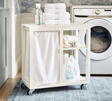 Manchester Hamper Cart | Pottery Barn (US)