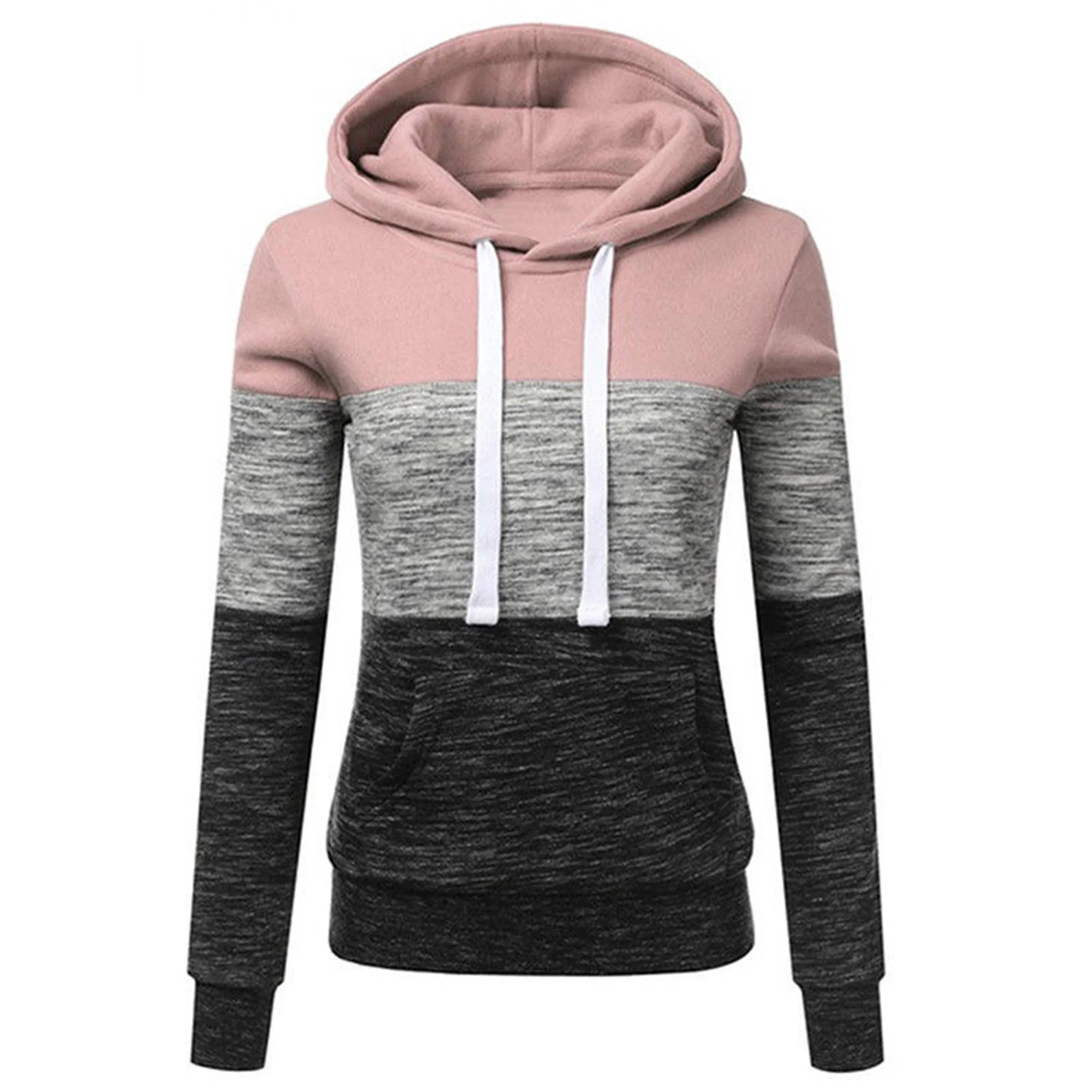 Women's Long Sleeve Casual Hoodies Pullover Drawstring Sweatshirts | Walmart (US)