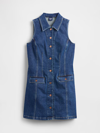 Denim Collared Mini Shift Dress | Gap (US)