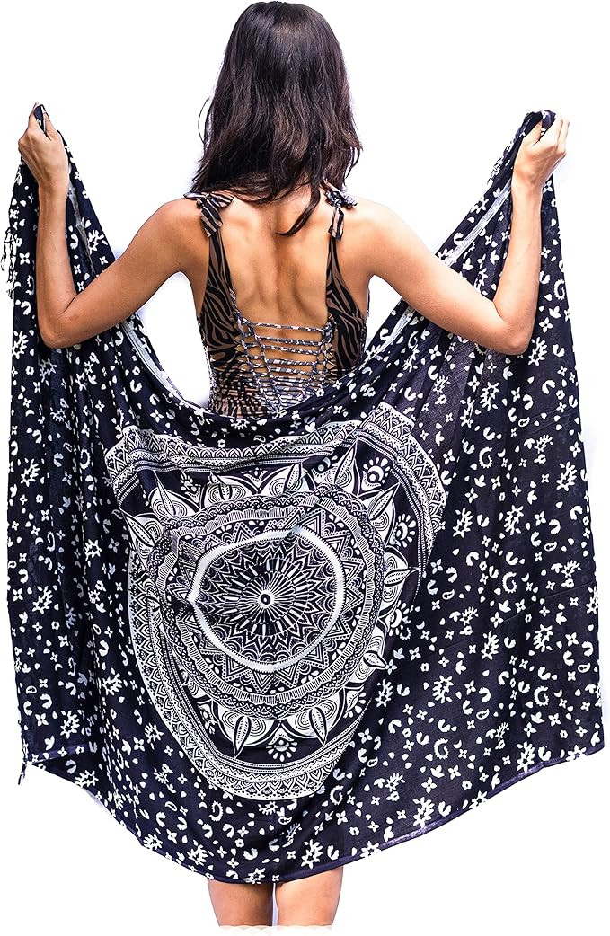 Bohemian Sarong, Mandala Pareo, Bikini Swimsuit Cover Up, Beach Blanket, Wrap | Amazon (CA)