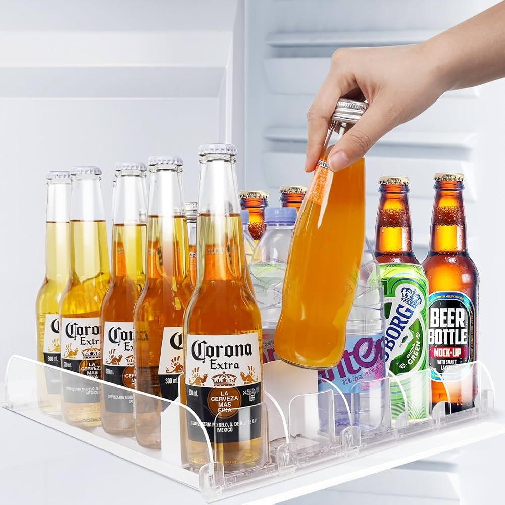 SOLY Drink Organizer for Fridge,Soda Can Dispenser for Refrigerator,with Automatic Pusher Glide,W... | Amazon (US)