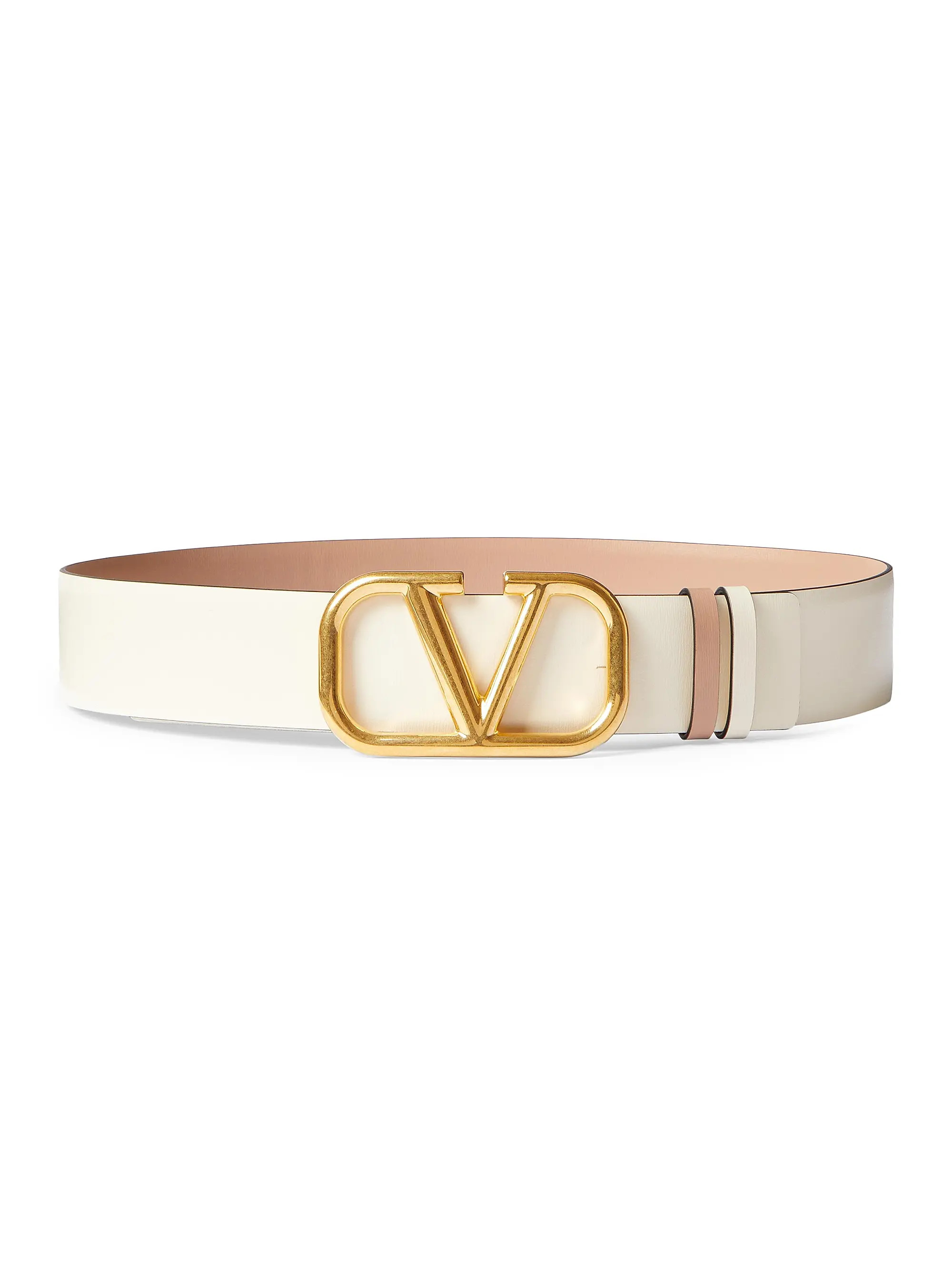 Reversible VLogo Signature Belt in Glossy Calfskin 40MM | Saks Fifth Avenue