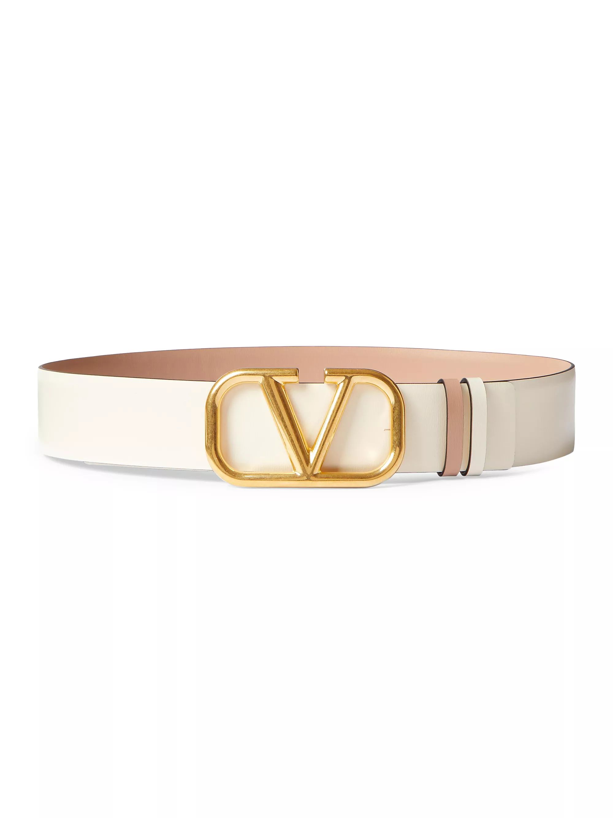Reversible VLogo Signature Belt in Glossy Calfskin 40MM | Saks Fifth Avenue