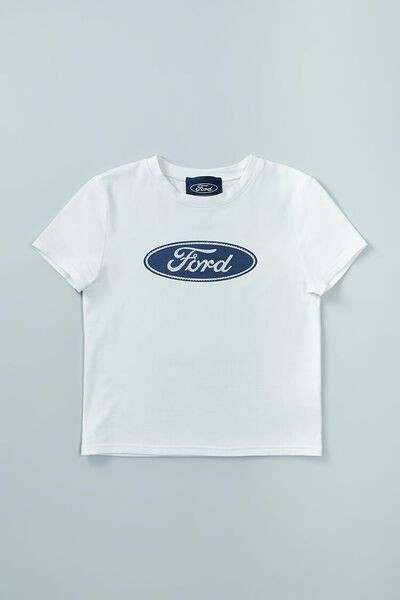 Girls Rhinestone Ford Graphic Tee (Kids) | Forever 21
