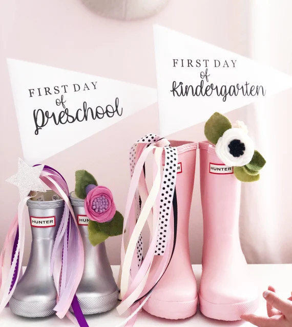 First Day of School Flag PRINTABLES  preschool through 6th | Etsy | Etsy (US)