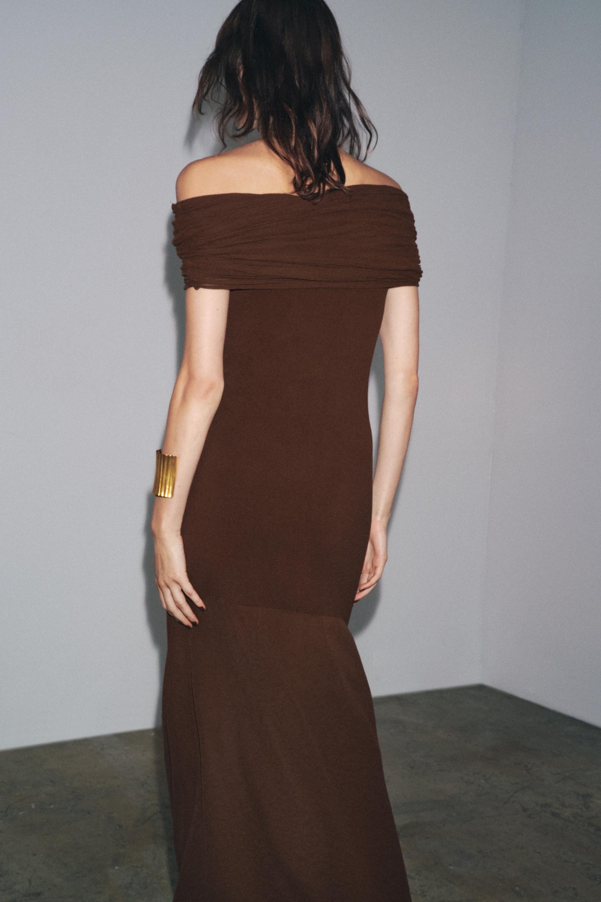 OFF-THE-SHOULDER KNIT DRESS | Zara US