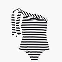One-shoulder one-piece swimsuit in classic stripe | J.Crew US