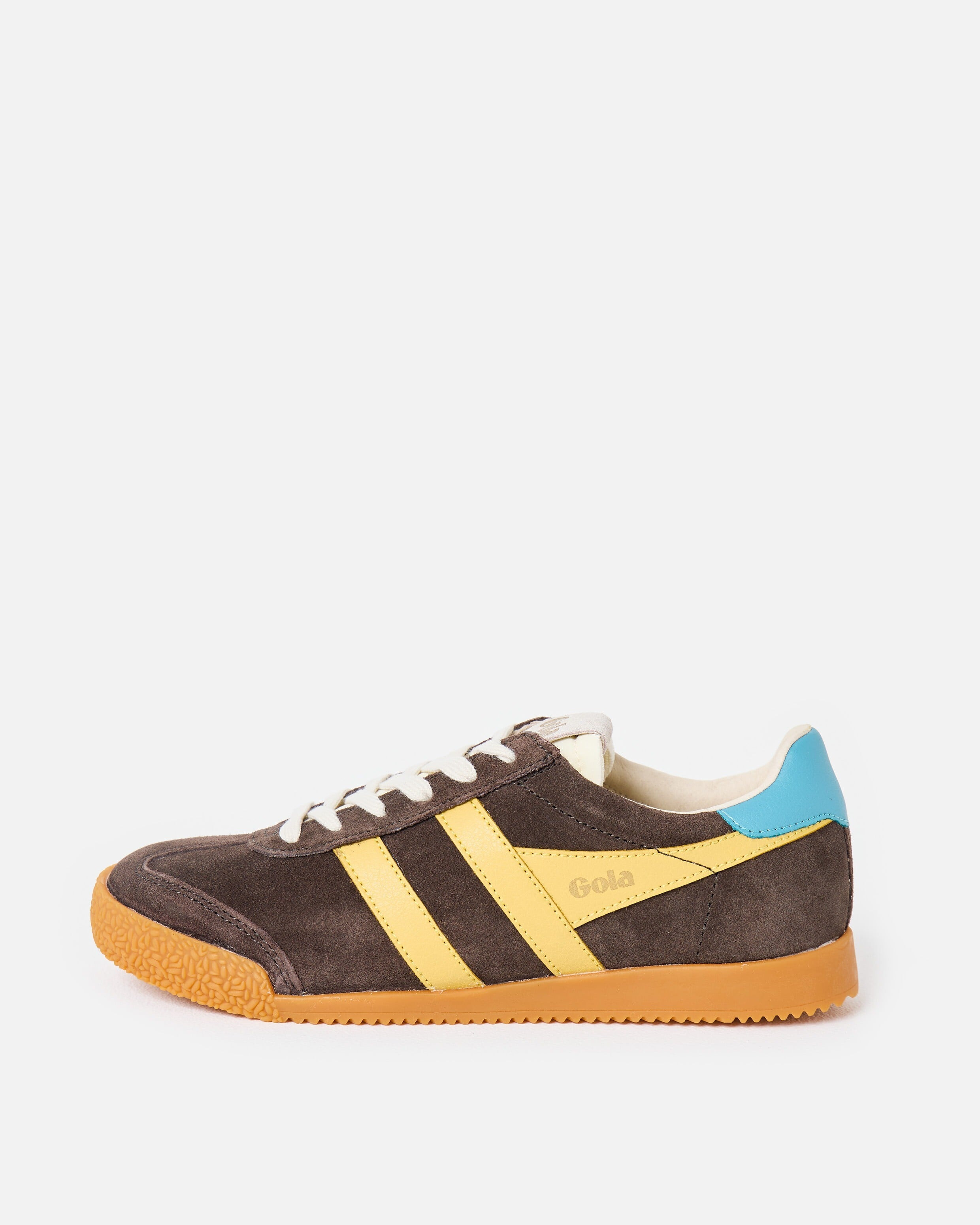 Gola Elan Brown & Yellow Trainers | Oliver Bonas | Oliver Bonas (Global)