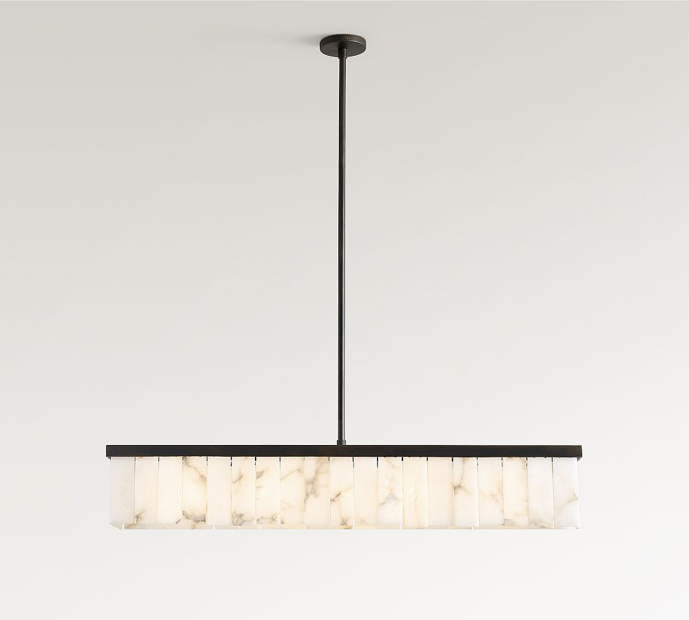 Windham Alabaster Linear Chandelier (49") | Pottery Barn (US)