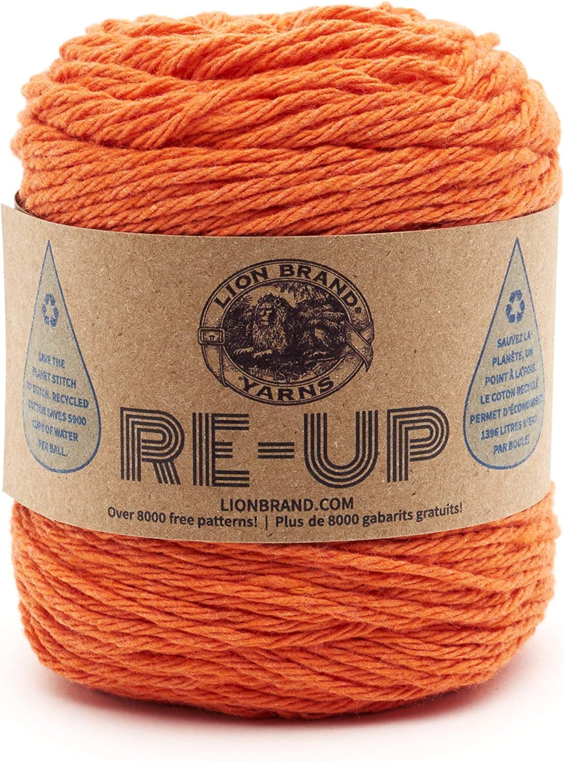 Lion Brand Yarn Re-Up Yarn, Orange (1 skein/ball) | Amazon (US)