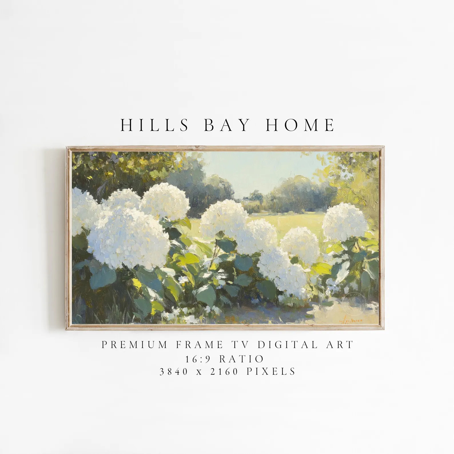 White Hydrangeas Frame Tv Art, Digital Download Art for Frame Tv, Spring Tv Art, Floral Tv Art, O... | Etsy (Global)