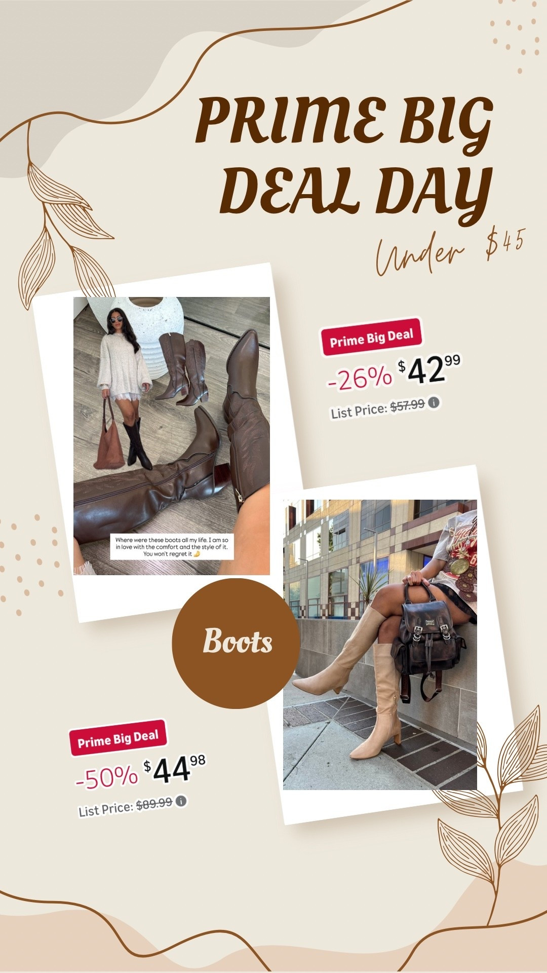 Amazon prime big deal day boots! 

#LTKFindsUnder50 #LTKSaleAlert #LTKShoeCrush