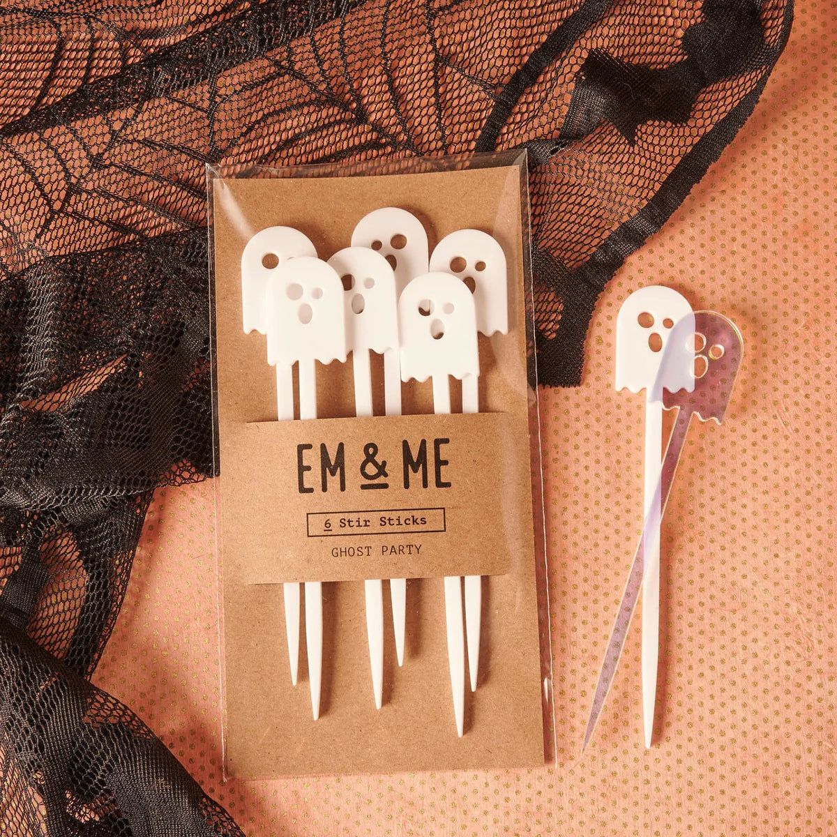 Ghost Party Stir Sticks | Ellie and Piper
