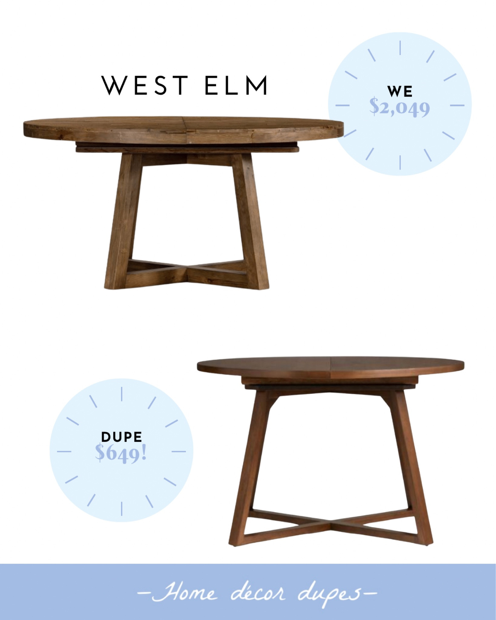 West Elm Emerson extension dining table dupe!! The dupe is smaller at 63” extended, but definitely the look for less!!

WE dining table $2,049
Dupe dining table $649!!

#LTKfamily #LTKhome #LTKsalealert