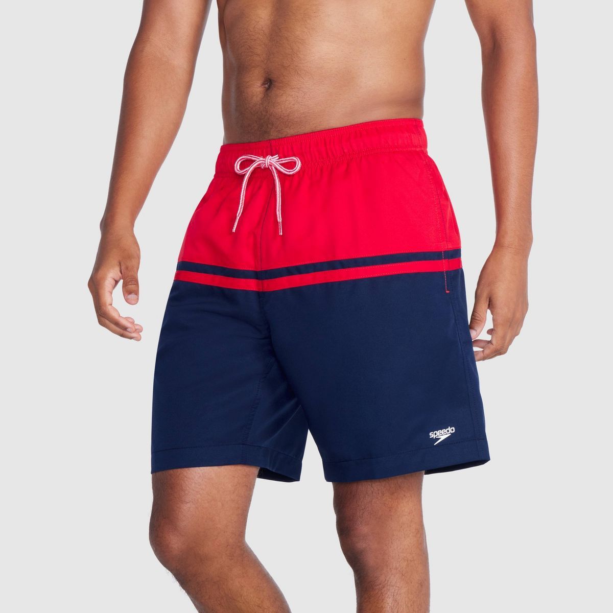 Speedo Men's 7" Colorblock Swim Shorts - Red/Blue | Target
