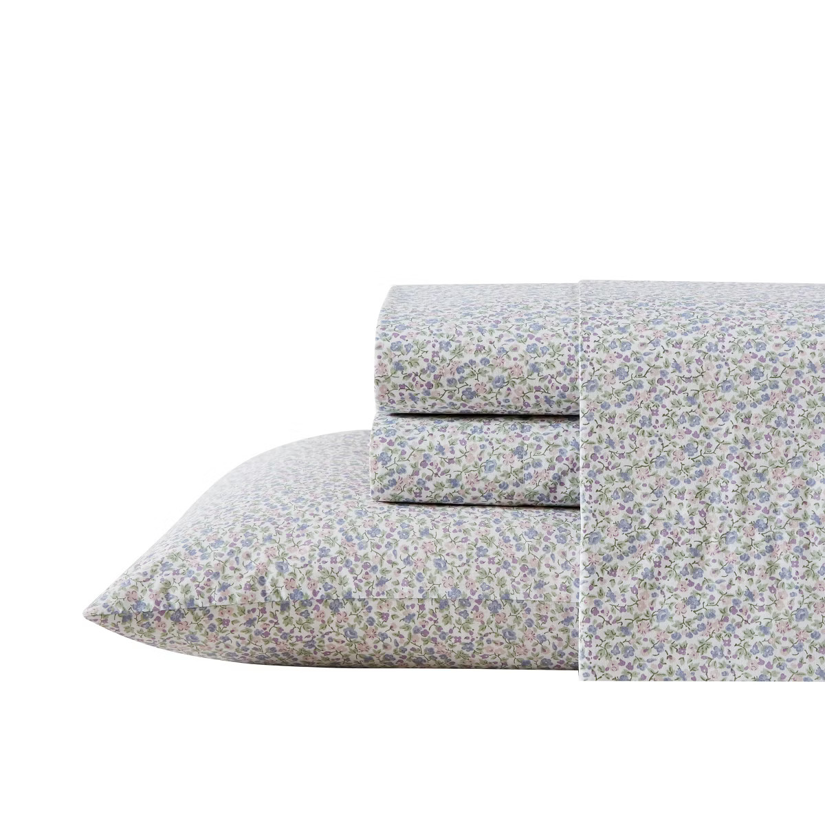 Laura Ashley Cotton Percale Printed Sheet Collection - Deep Pocket -Soft & Cool Feel | Target