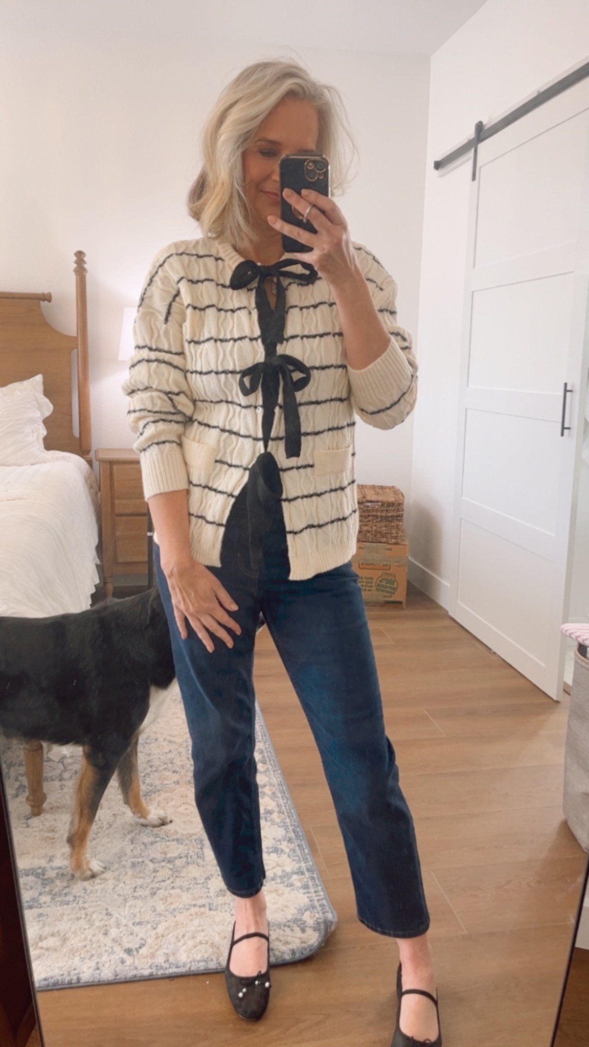 Whole outfit is on sale for Black Friday!

Bow tie top, Spanx jeans, Mary janes, elevated casual, over 40 style, midlife edit

#LTKCyberWeek #LTKSaleAlert #LTKOver40