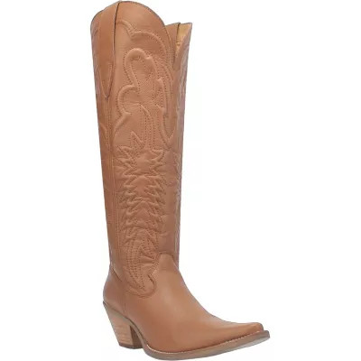Dingo Women's RAISIN KANE LEATHER BOOT, Brown, 6M | Belk