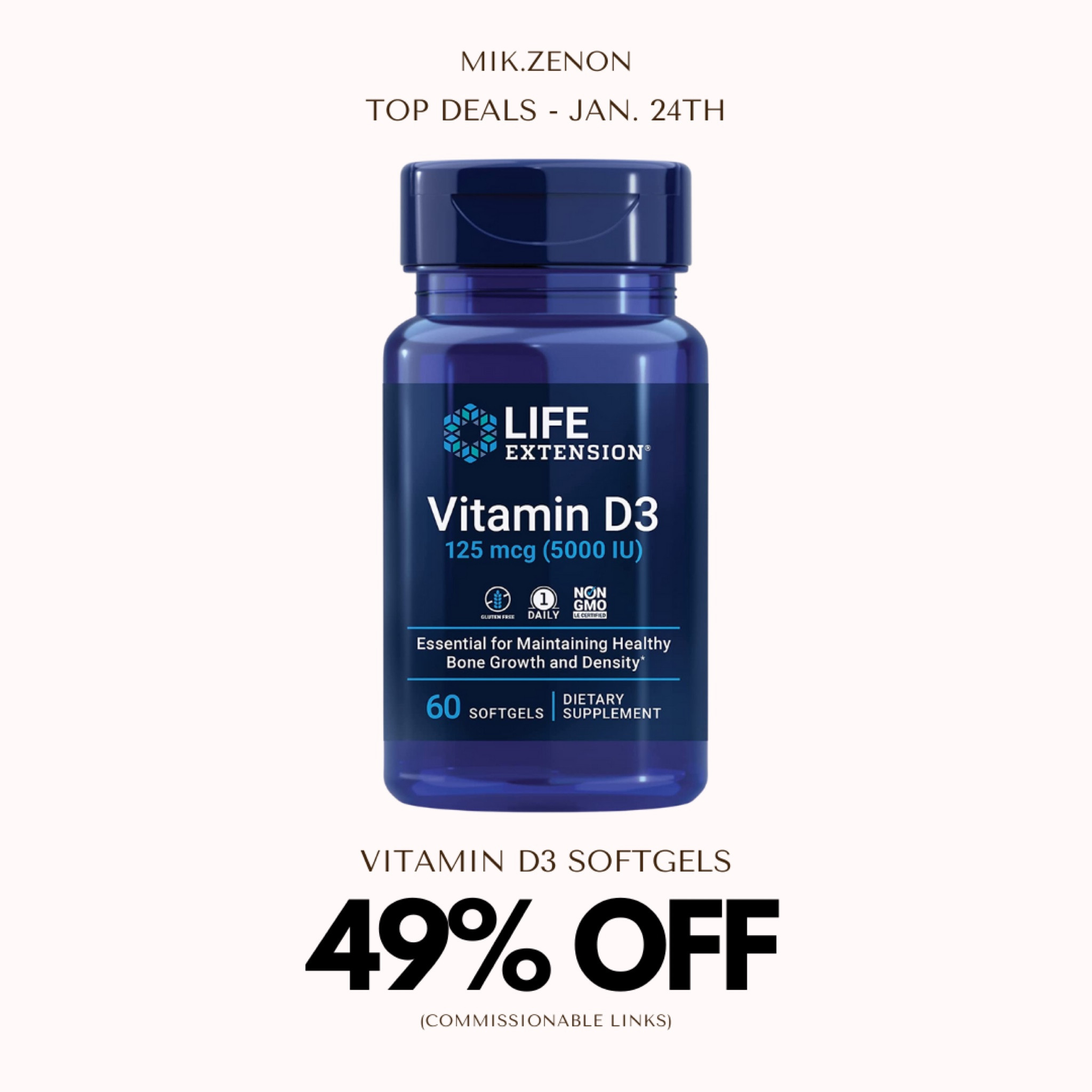 Sale Alert! 49% off these Vitamin D3 Soft Gels!

#LTKhome #LTKsalealert #LTKunder50