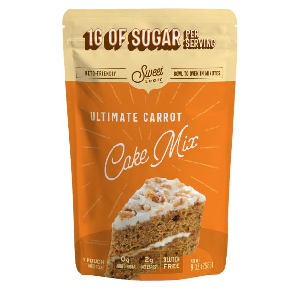 Sweet Logic Keto Baking Mix - Carrot Cake - Gluten-Free - Dairy Free - Diabetic-Friendly - High P... | Amazon (US)