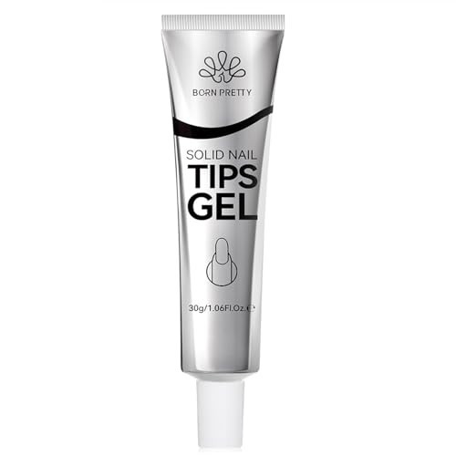 Born Pretty Solid Nail Tips Gel,30ml Soft Gel Nail Tips Glue, Nail Gel for Press On Nails, Super Strong Cured Needed Acrylic Nail Gel, Nails Tip U V Nail Extension Gel Nail Charm Glue | Amazon (US)