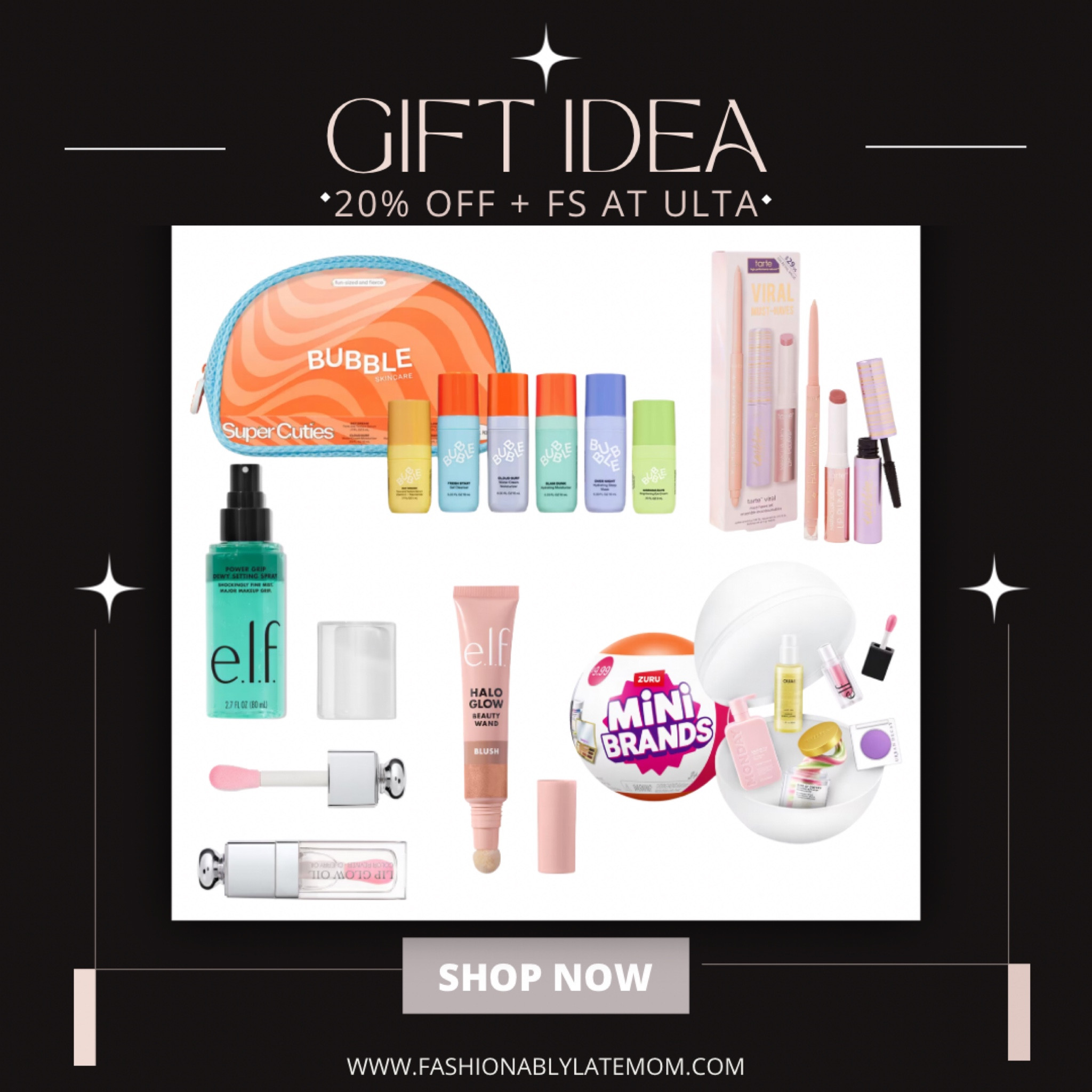 20% off top beauty favorites perfect for stockings! Use code 978833. Free shipping today! 