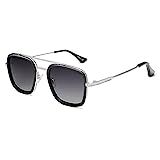 SOJOS Retro Square Polarized Sunglasses for Men Women Goggle Classic Alloy Frame HERO SJ1126 | Amazon (US)
