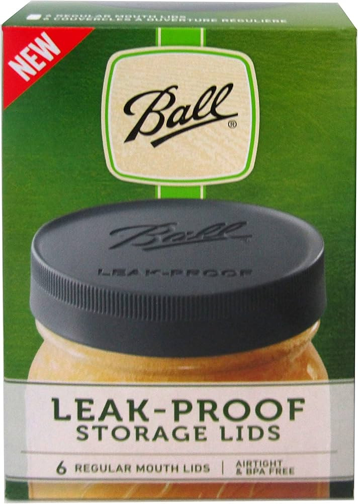 Ball Leak-Proof Plastic Lids for Glass Mason Jars, Used for Canning, Pickling, Juice, Jam, Jelly ... | Amazon (US)