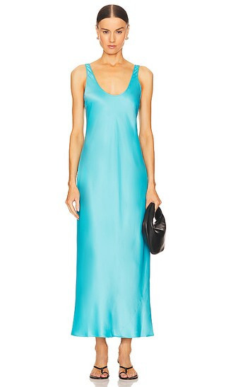 L'AGENCE Akiya Tank Dress in Blue. - size XXS | Revolve Clothing (Global)