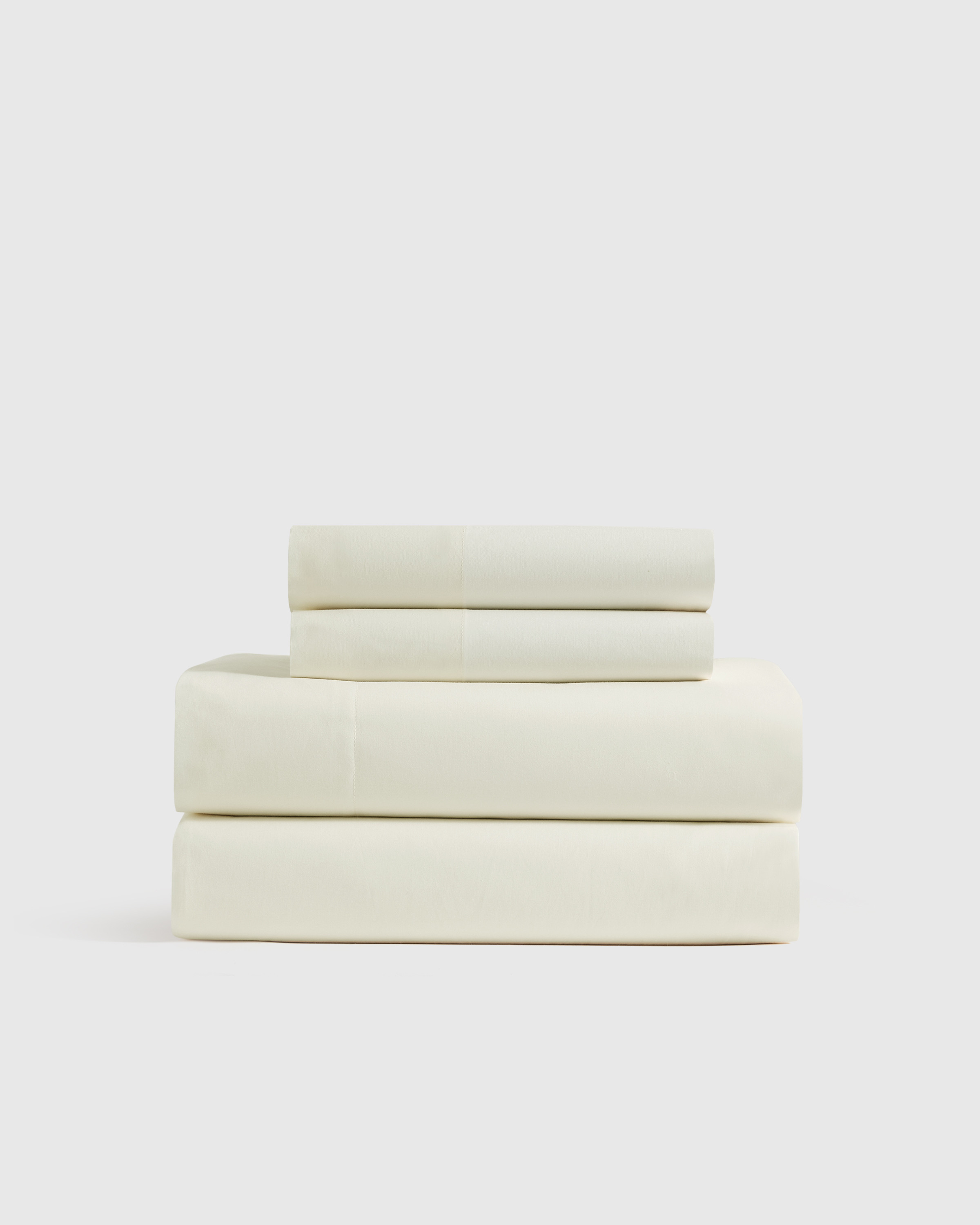 Quince | Classic Organic Percale Sheet Set in Ivory, Size Queen, Percale Cotton | Quince