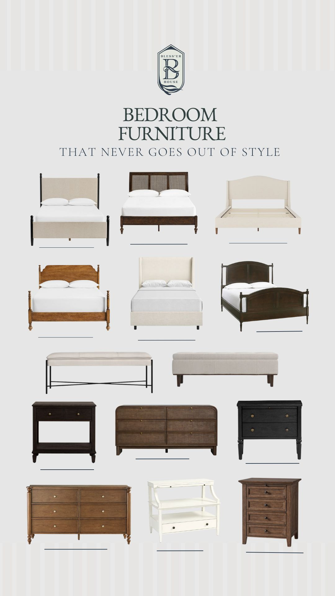 Timeless bedroom furniture that blends classic elegance with everyday comfort! 🛏️

#BedroomDecor #TimelessDesign #ClassicFurniture #HomeDecorInspo #NeutralHome #LTKHome #LTKFinds #FurnitureStyle #ElegantInteriors #BedroomIdeas 

 #LTKHome #LTKStyleTip