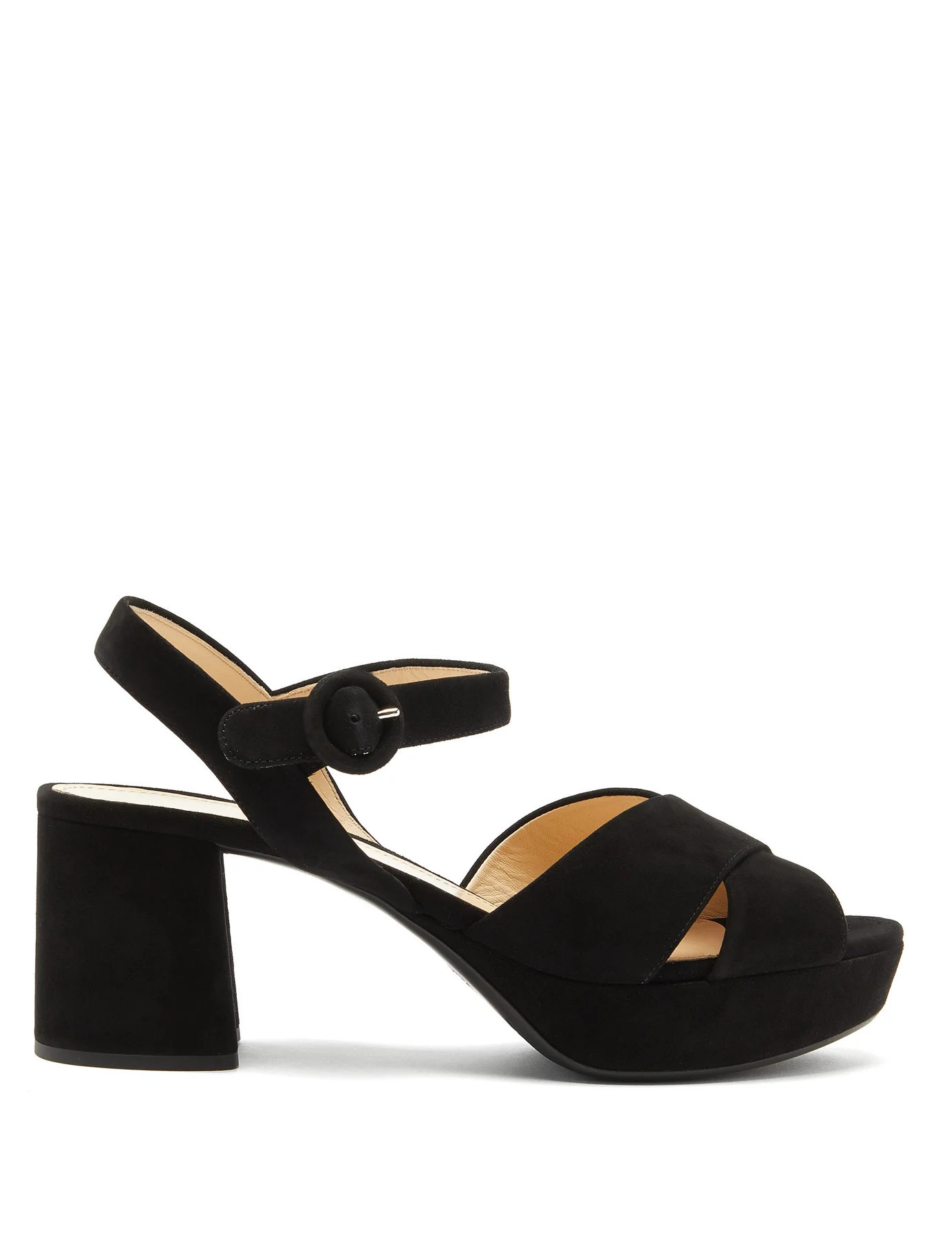 Crossover-strap suede platform sandals | Matches (UK)