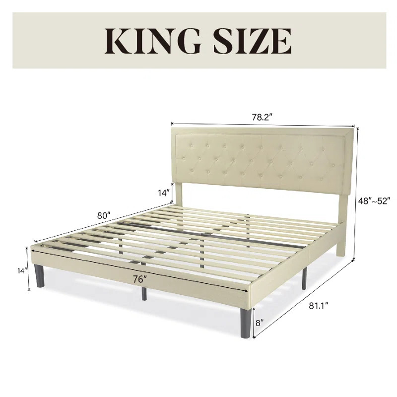 Hegg Tufted Upholstered Platform Bed | Wayfair North America