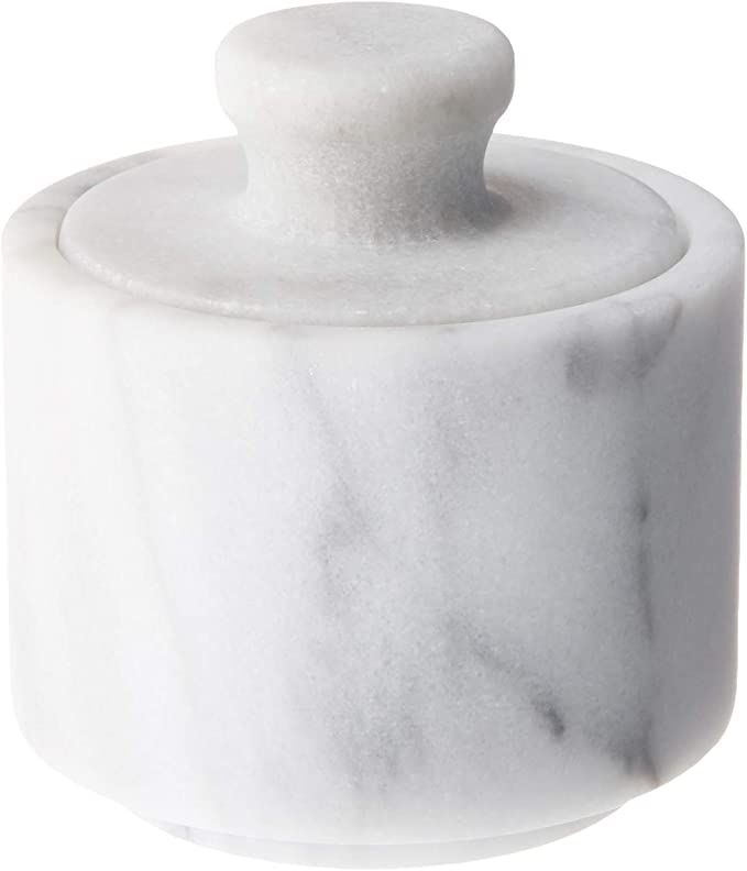 Fox Run Marble Salt Cellar With Lid, White 3" x 3" | Amazon (US)
