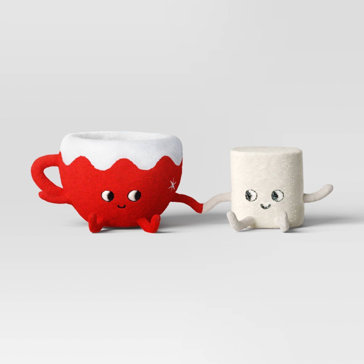 Felt Hot Cocoa Mug and Marshmallow Christmas Figurine Set - Wondershop™ Red/White | Target