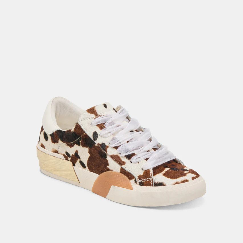 Zina Cocoa Taurus Calf Hair Sneakers | Dolce Vita | DolceVita.com