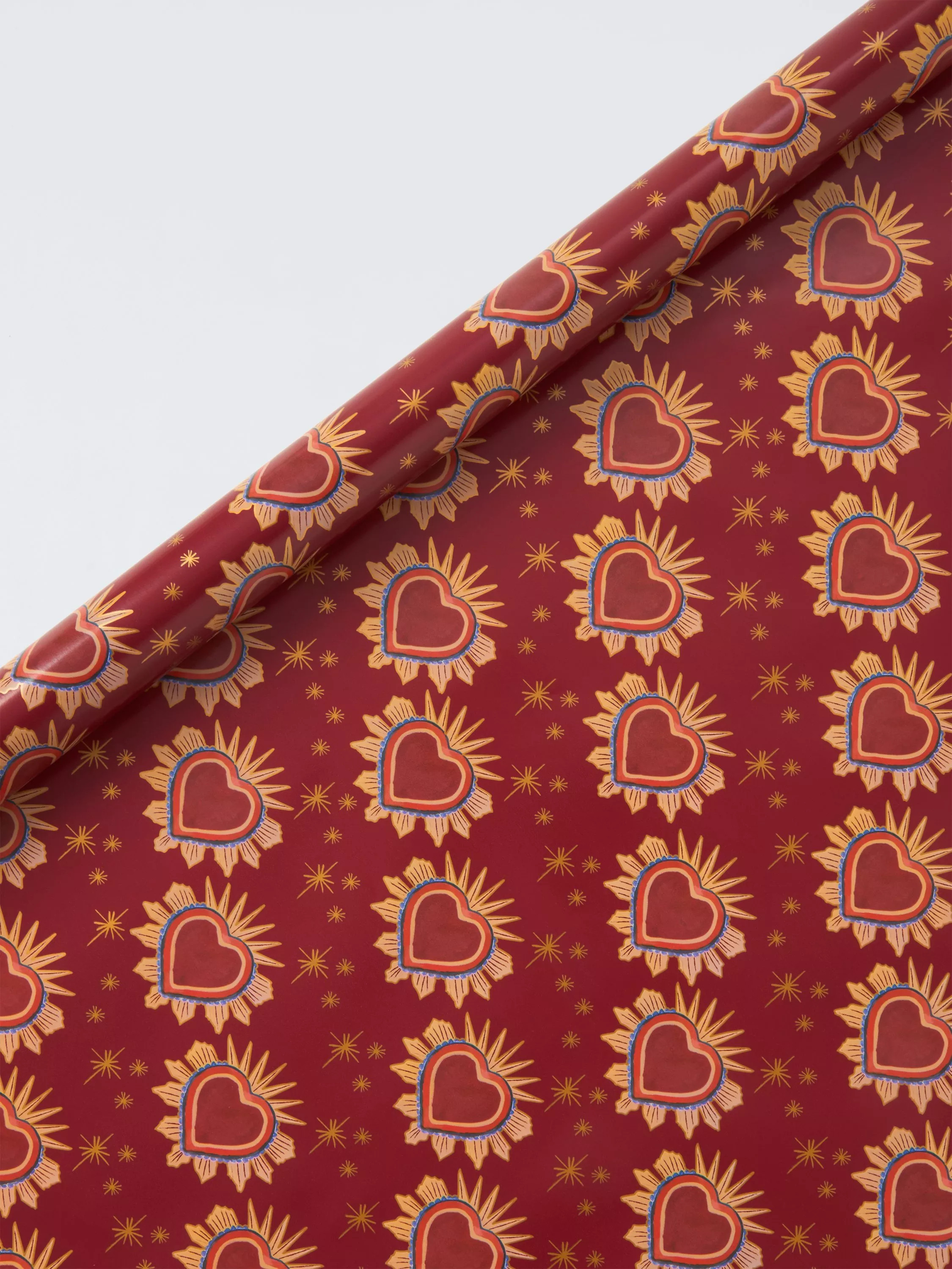 Elizabeth Scarlett Sacred Hearts Wrapping Paper, 3m, Red | John Lewis (UK)