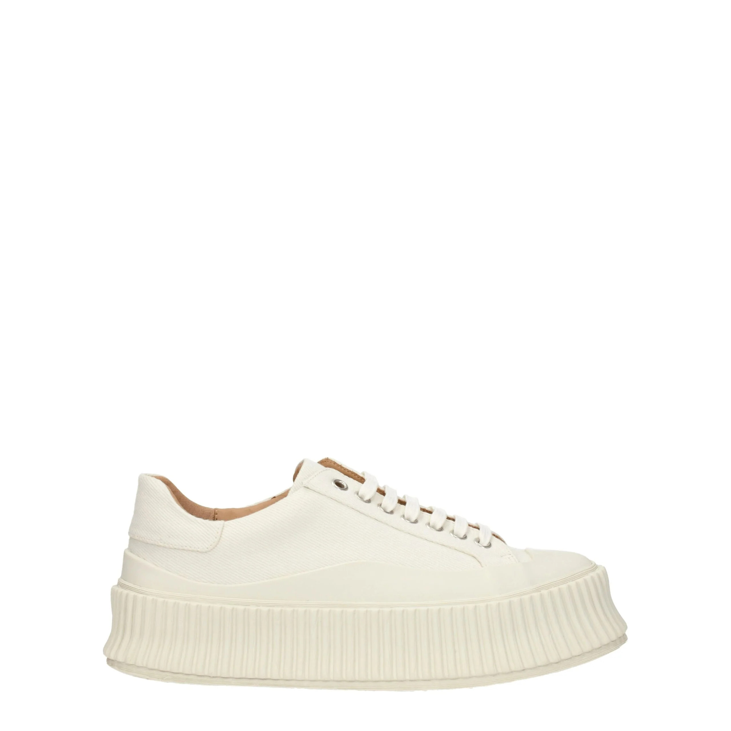 Jil Sander Platform Canvas Sneaker — White - EU38/US8 | Italist Inc.
