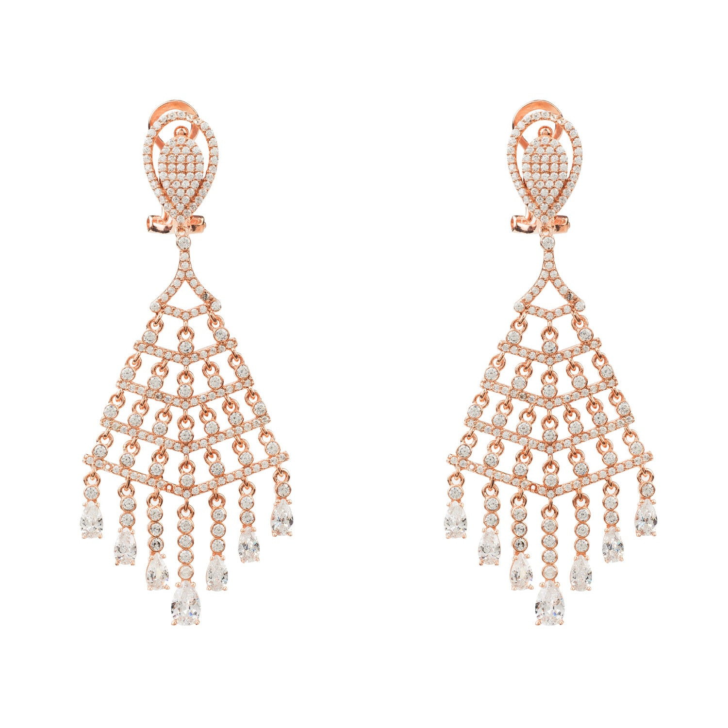 Latelita London - Ariel Fan tail Earring Rosegold | Wolf & Badger (US)