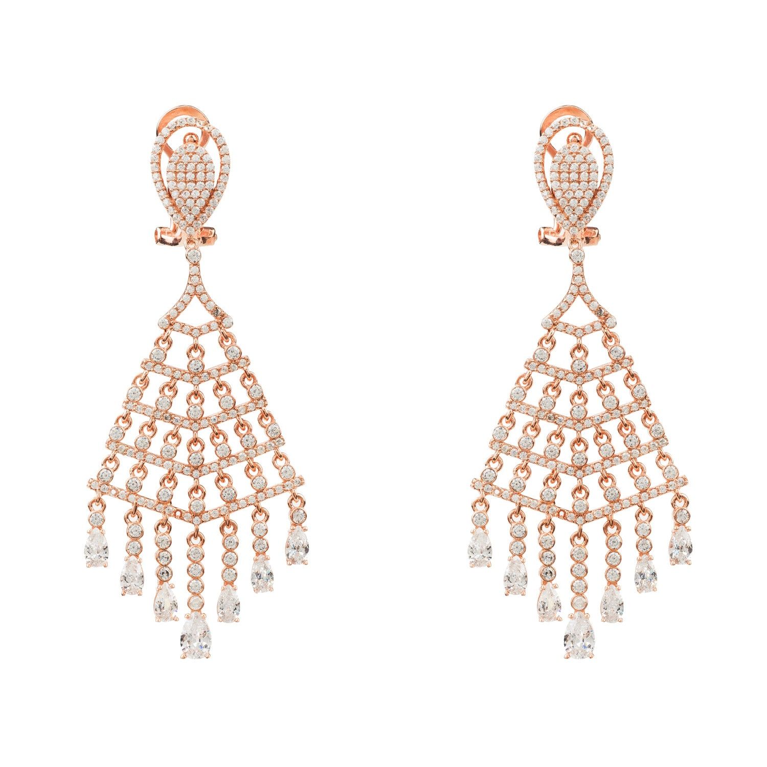 Latelita London - Ariel Fan tail Earring Rosegold | Wolf & Badger (US)